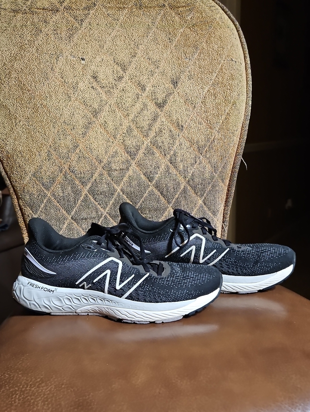 New Balance Fresh Foam X 880v12 Black Gray White Lace Up Sneakers Running Shoes